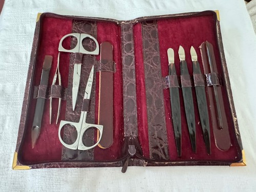 Unbenutzt leder etui - leder, 10