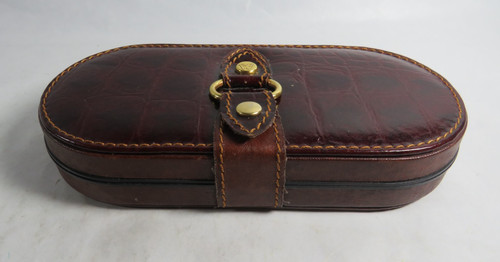Vintage klapp etui kroko - vintage, kroko-optik