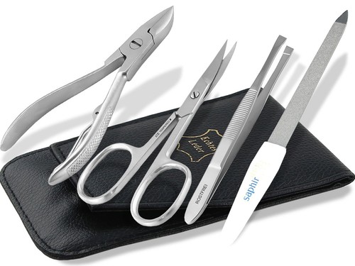 Maniküre etui set echt leder - set, echt-leder